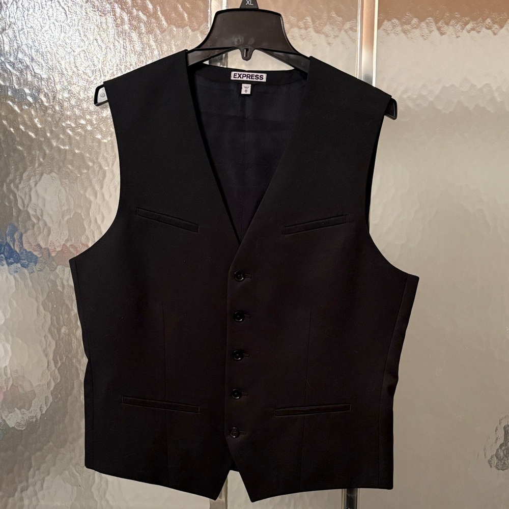 Express Black Men's Tailored Dress Vest